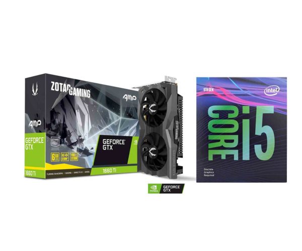 Intel Core i5-9400F Desktop Processor + ZOTAC Gaming GeForce GTX 1660 Ti AMP 6GB GDDR6 Bundle