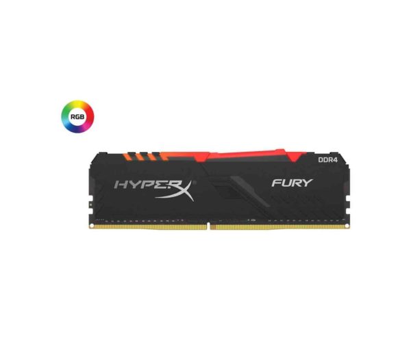 HyperX Fury 8GB 3200MHz DDR4 RGB Desktop Memory رام هايبر اكس فيوري 8 جيجابايت 3200 ميجاهرتز دي دي ار 4 ار جي بي